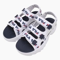 Fila Disrupter Tee Tape - Naisten Sandaalit - Valkoinen/Laivastonsininen | FI-83872